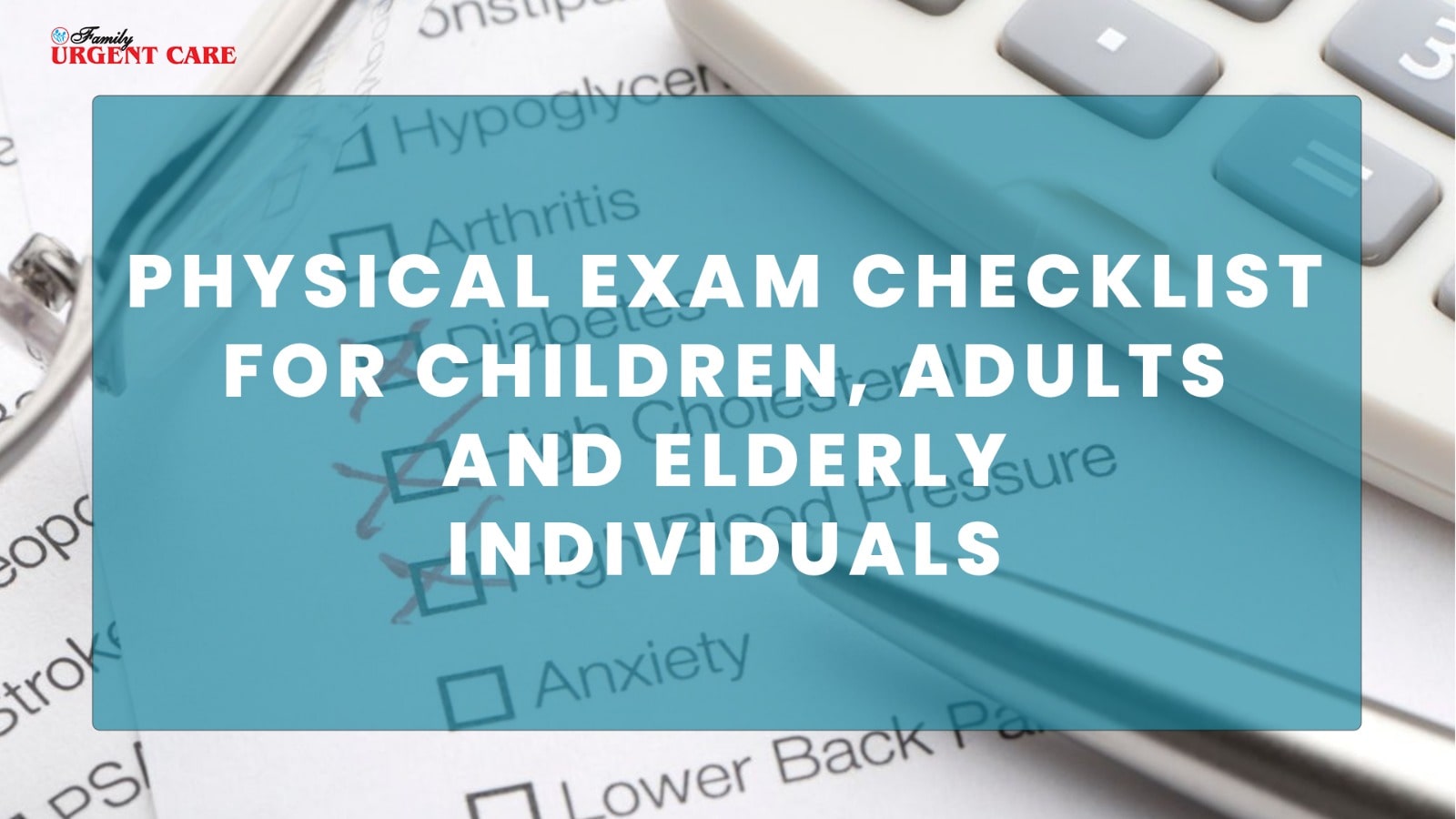 Annual Physical Exam Checklist For Children, Males And Females