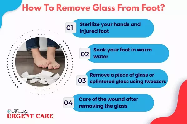 how to remove glass out from your foot
