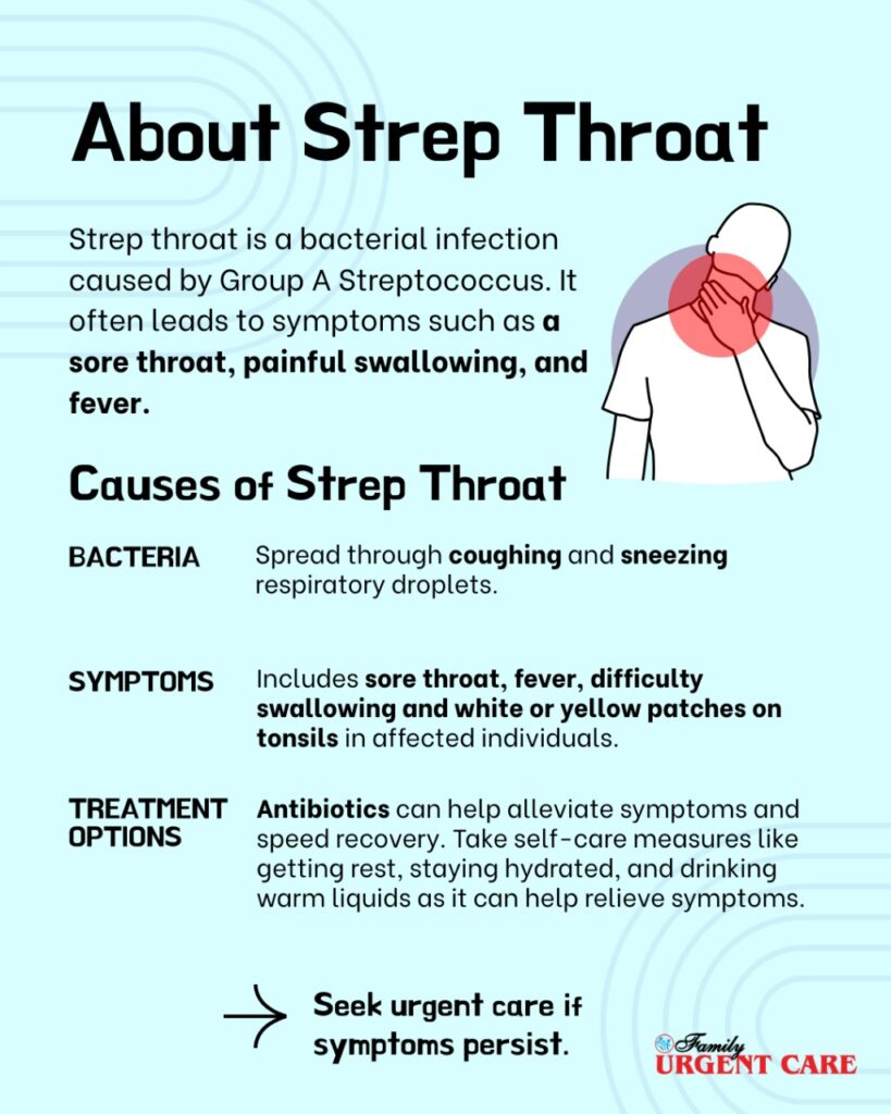 Strep Throat Treatment at family urgent care