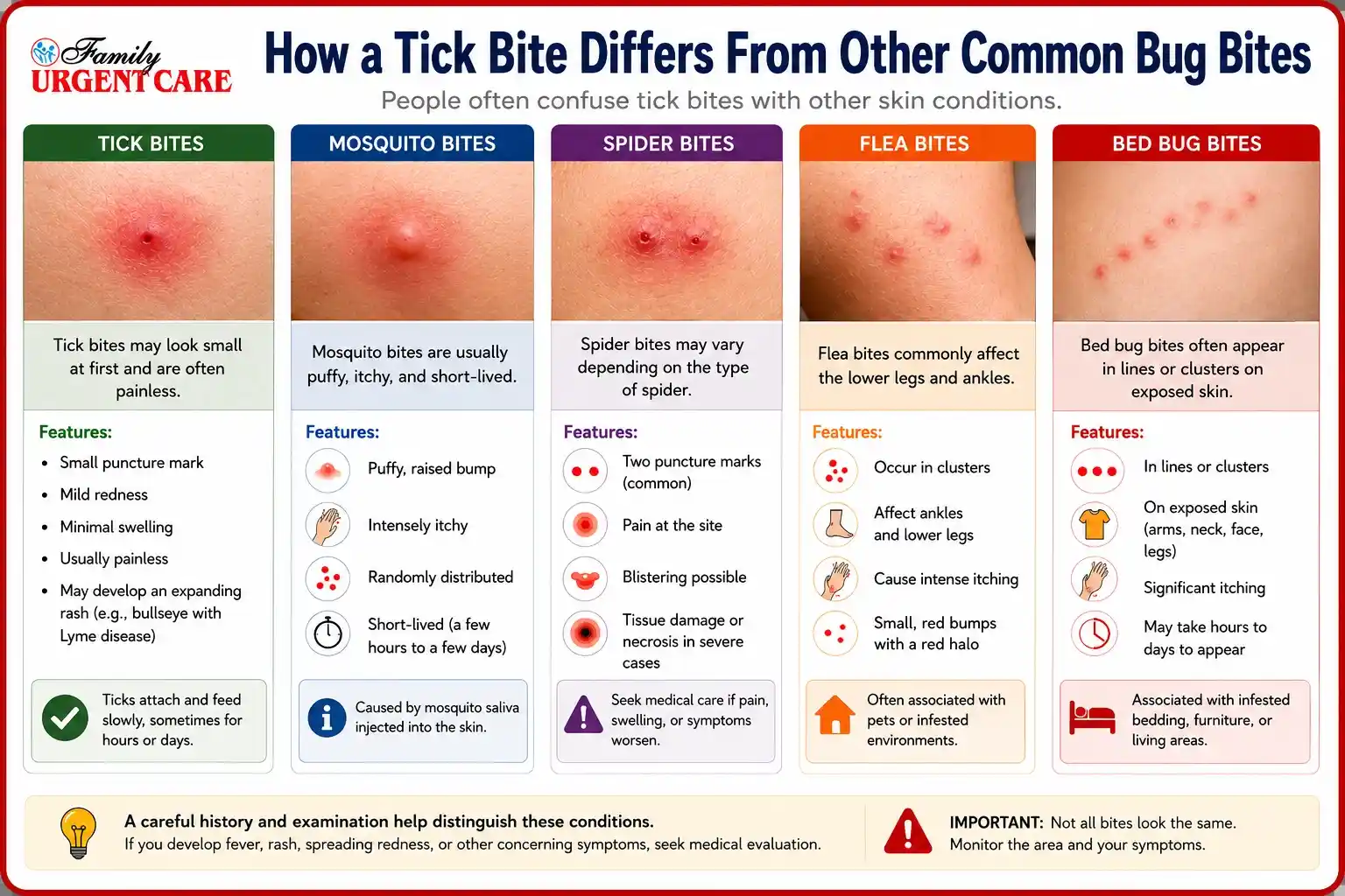 Tick Bite Differs From Other Common Bug Bites