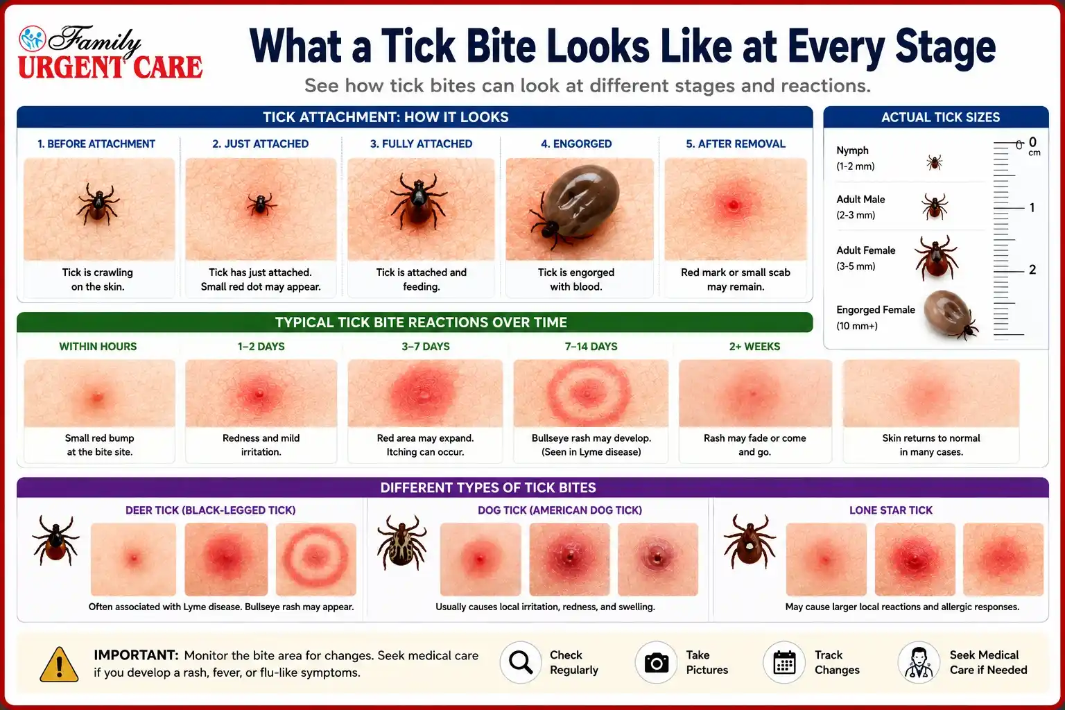 Tick Bite Stages and Reactions Guide