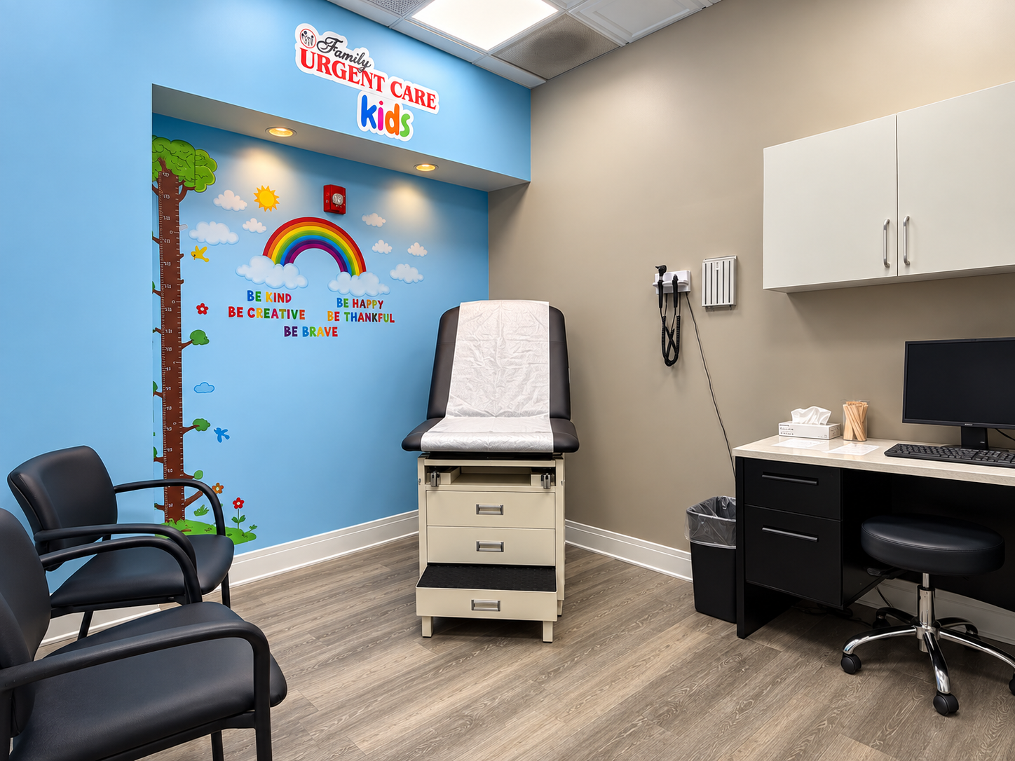 Kids exam room at Family Urgent Care Logan Square