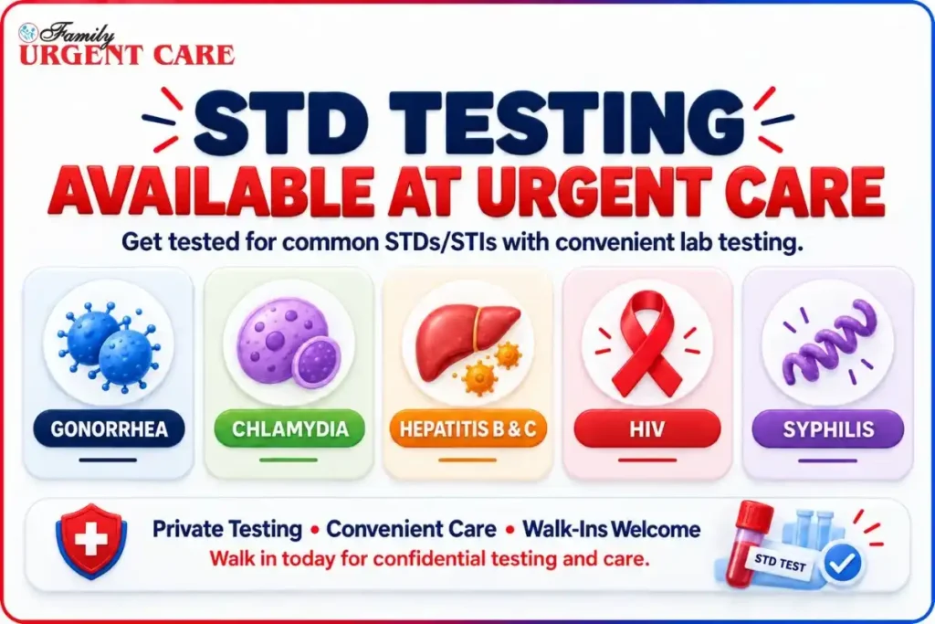 std treatment at urgent care